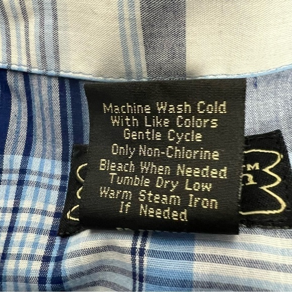 High Noon Men’s Western Cowboy White Pearl Snap Shirt Sz 2XL Multi Color Plaid - Picture 8 of 11